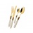 Posate OXFORD old goldplated oro PVD - Bugatti, servizio da 24 pezzi
