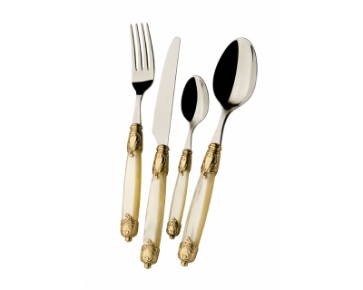 Posate ROCOCO goldplated - Bugatti, servizio da 24 pezzi