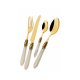 Posate OXFORD old goldplated oro PVD - Bugatti, servizio da 49 pezzi