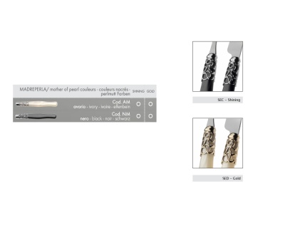 Posate SELENE ghiera dorata - Bugatti, servizio da 49 pezzi