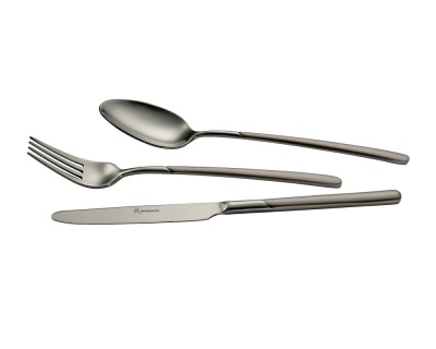 SR- EME POSATERIE - Posate CELTIKA GUN METAL – 75 pezzi