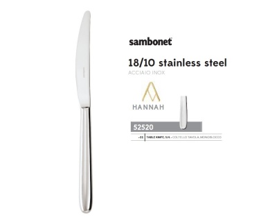 SAMBONET - HANNAH Coltello tavola monoblocco 18/10 inox