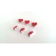 SET 6 MICRO MOLLETTINE BIANCHE CON CUORE