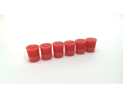 SET 6 CANDELE ROSSE  AL LAMPONE