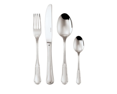 Posate PETIT BAROQUE argento Sambonet, servizio da 24 pezzi
