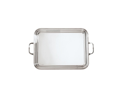 SAMBONET - CONTOUR Vassoio Rettangolare con maniglie 29x21 silverplated