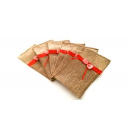 PORTAPOSATE JUTA SHABBY -  nastrino rosso