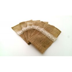 PORTAPOSATE JUTA SHABBY -  pizzo ricamato
