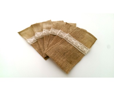PORTAPOSATE JUTA SHABBY -  pizzo ricamato