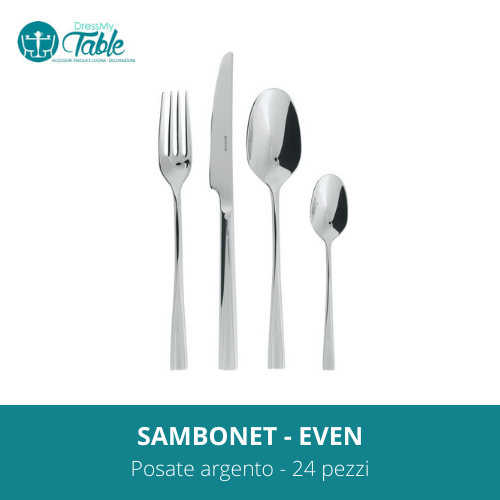SAMBONET - EVEN Posate argento - 24 pezzi