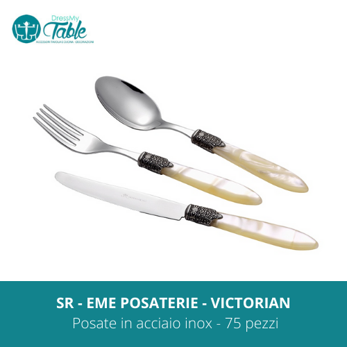 SR - EME POSATERIE - Posate VICTORIAN -75 pezzi