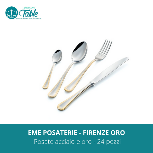 EME POSATERIE - Posate acciaio oro