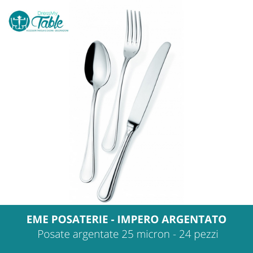 Posate IMPERO ARGENTATO 25 micron