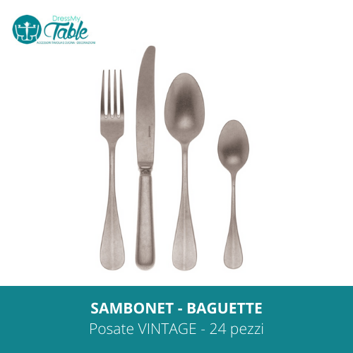 SAMBONET - BAGUETTE Posate VINTAGE - 24 pezzi
