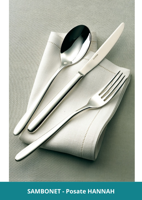 Posate HANNAH 18/10 Stainless Steel Sambonet, servizio da 24 pezzi